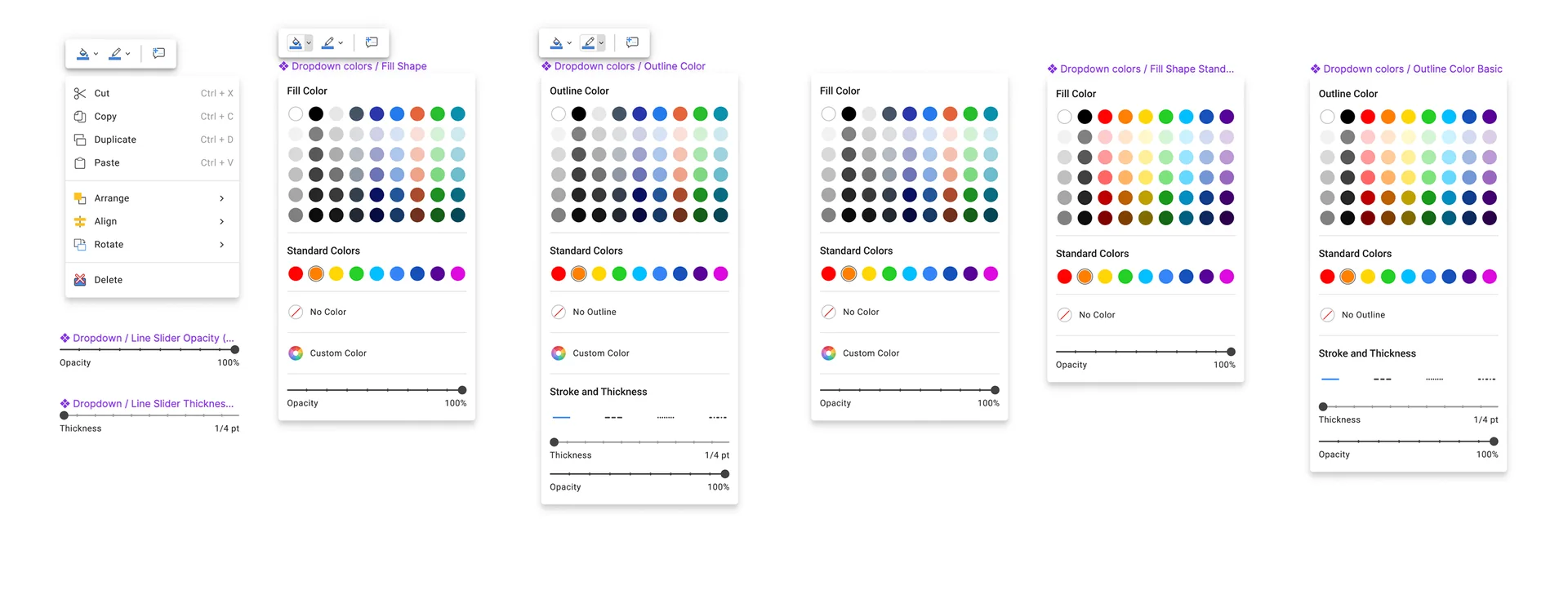 SecureOffice design system product color bars
