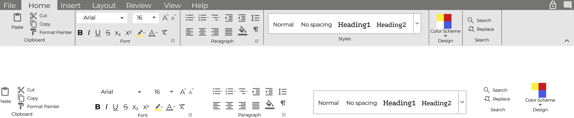 SecureOffice UX ribbon draft command group